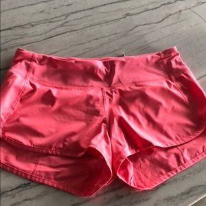 Pink Lulu lemon running shorts